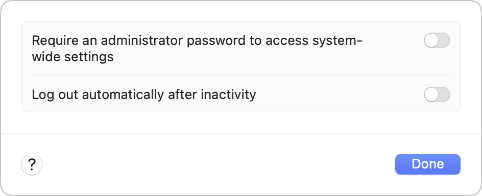 macOS security logout